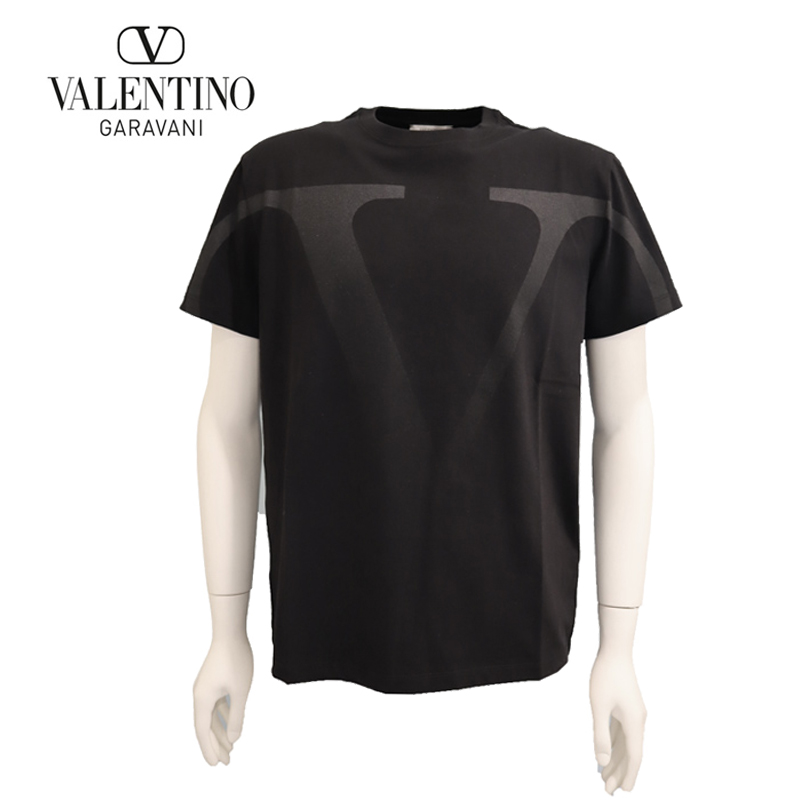 ヴァレンティノ　VLTNロゴ　Tシャツ　ユニセックス　白×黒ロゴ