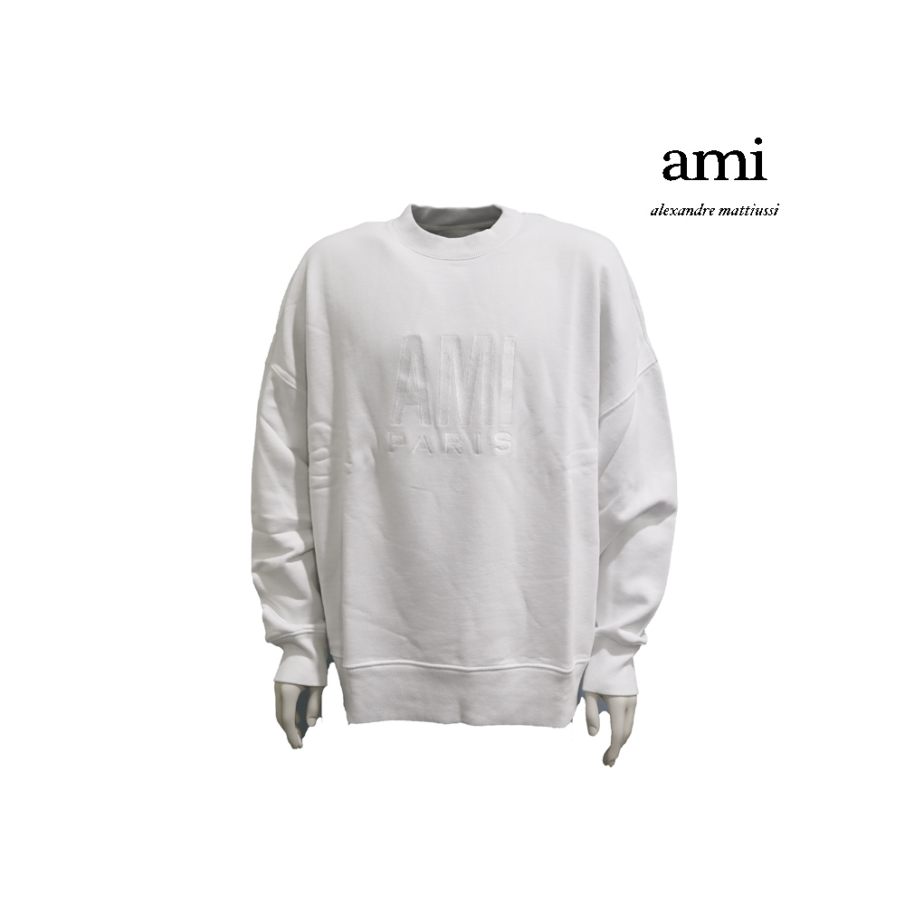 AMI PARIS アミパリス スウェットシャツ クラシックフィット ホワイト-